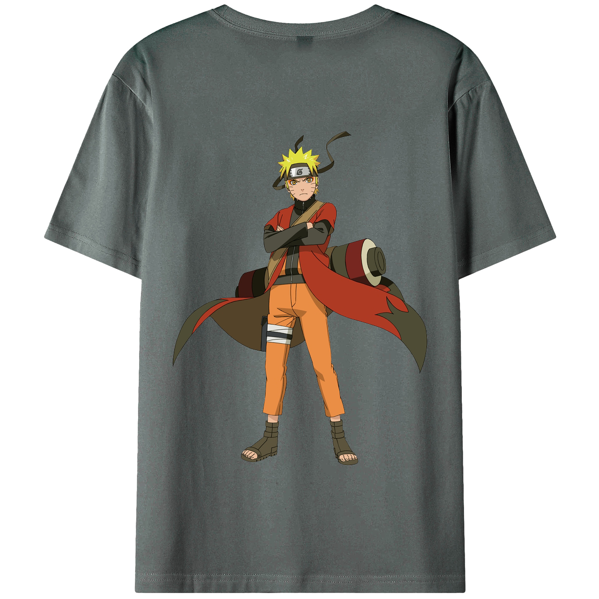（画像用） NARUTO -ナルト- うずまき ナルト Uzumaki Naruto 綿100％半袖Tシャツ（背面プリント）